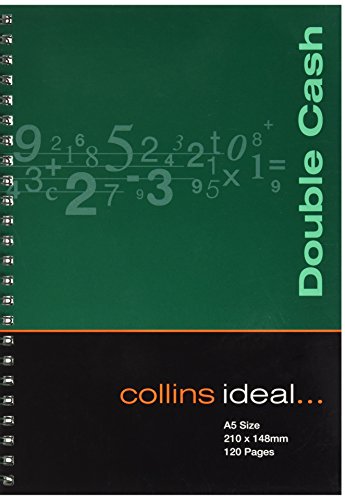 Collins Ideal Wiro - Cuaderno de anillas para contabilidad (tamaño A5, 120 páginas, hojas blancas), multicolor